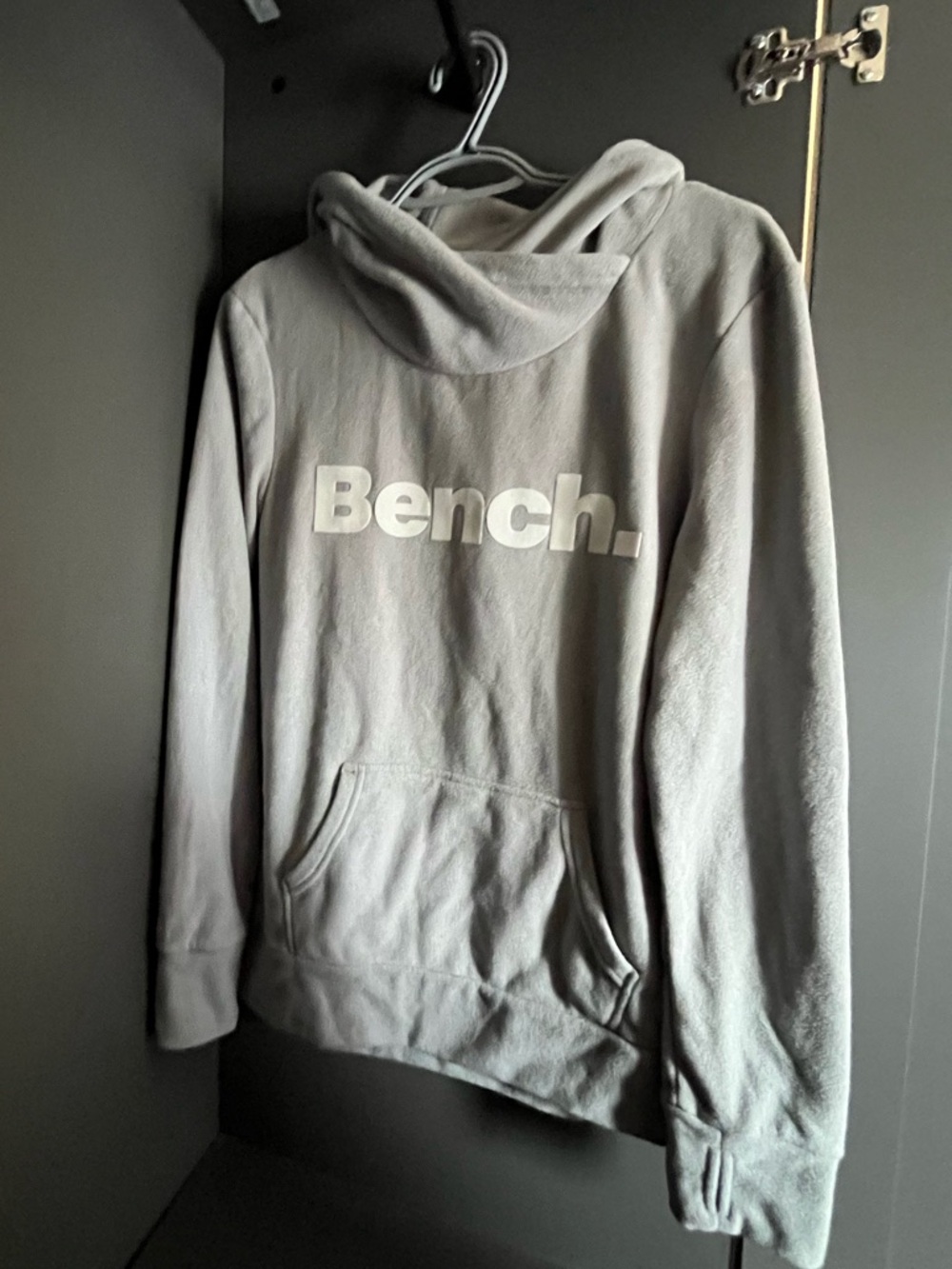 Bench Light Gray Logo Hooded Sweatshirt